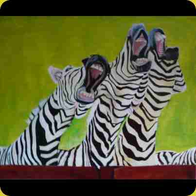 Naam: Zebra's 

Afmetingen: 50x60
Materialen: Acryl op doek
Prijs: 165 euro